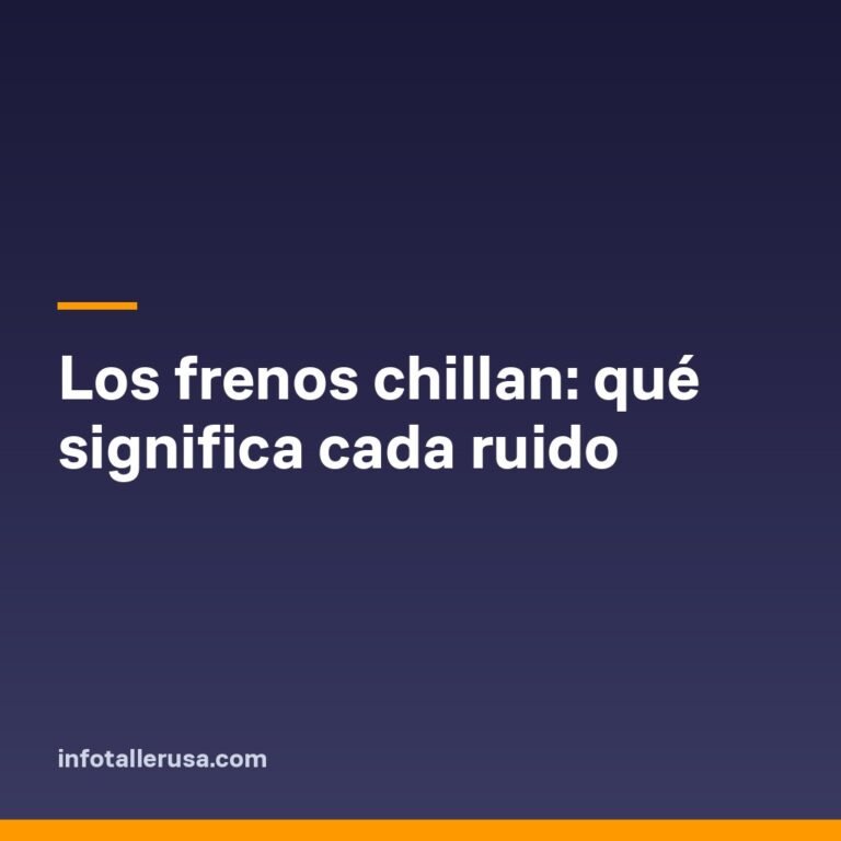 Los frenos chillan: qué significa cada ruido