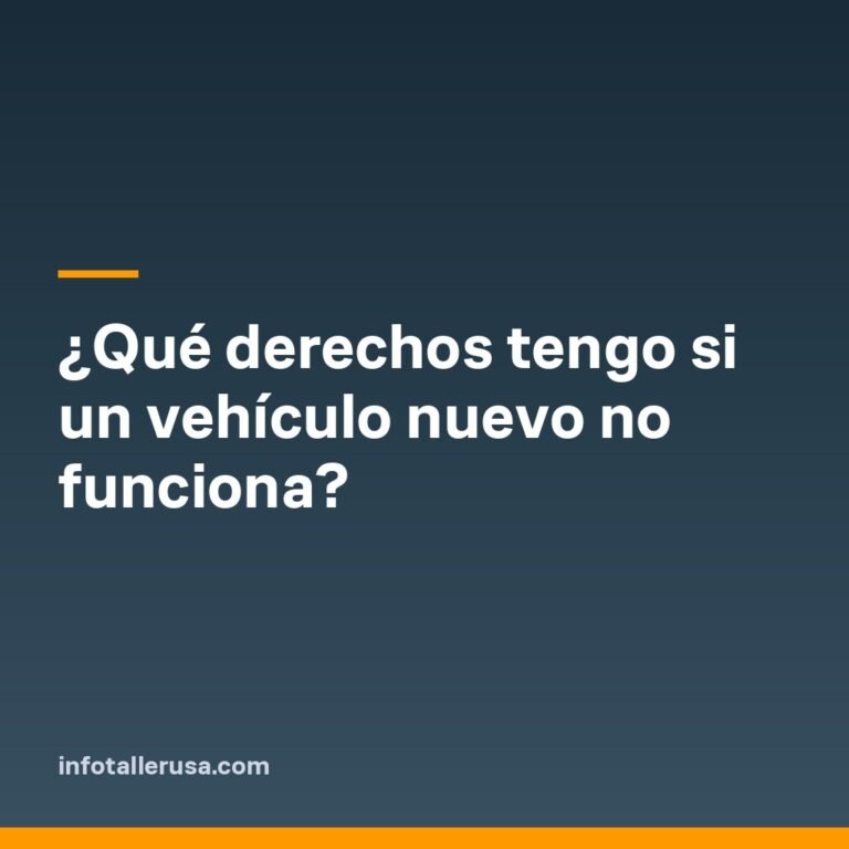 ¿Qué derechos tengo si un vehículo nuevo no funciona?